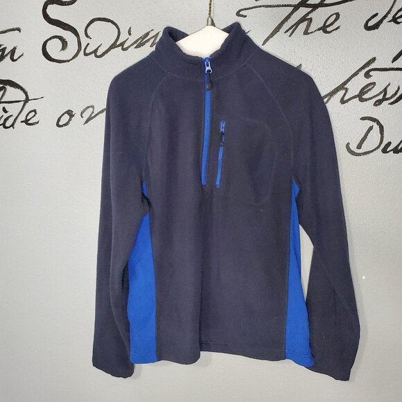 STARTER 1/4 Zip Fleece Sweatshirt, Activewear, Pullover Navy & Blue, S - Picture 1 of 5
